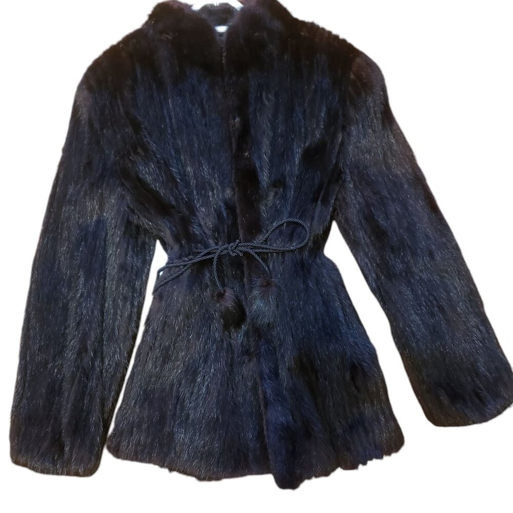 Genuine Brown/Black Mink Jacket sz 12/Lg